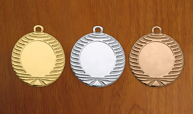 medal 40 mm na wklejkę 25 mm - brązowy puchary statuetki medale
