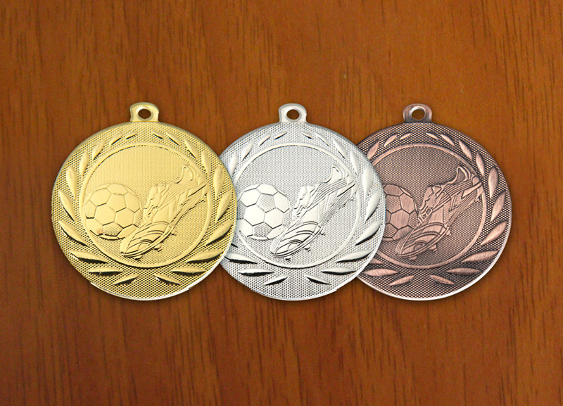 medal 50 mm piłka nożna - brązowy puchary statuetki medale