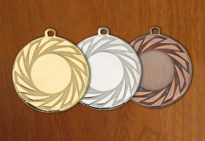 medal 50 mm na wklejkę 25 mm - brązowy puchary statuetki medale
