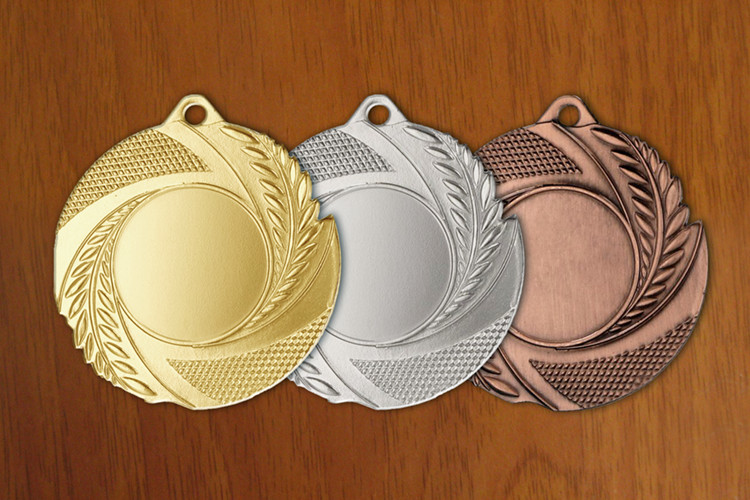 medal 50 mm na wklejkę 25 mm - brązowy puchary statuetki medale